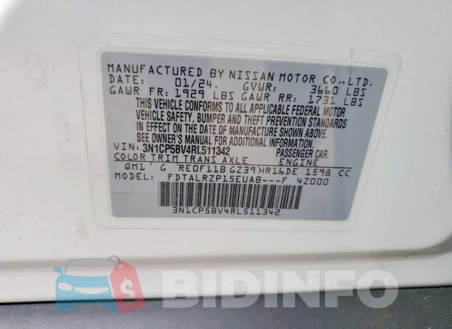 3N1CP5BV4RL511342 Photo# 12
