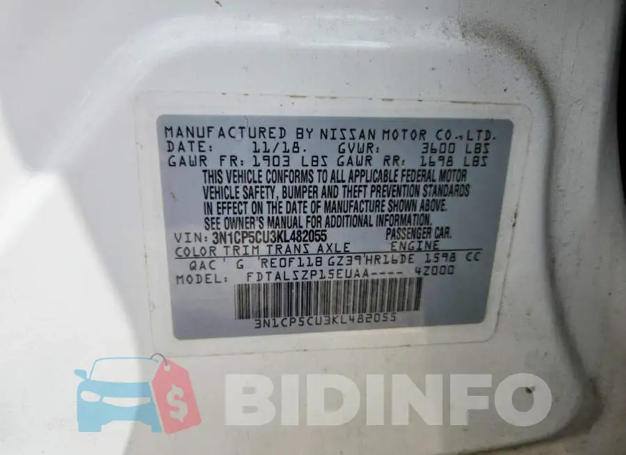 3N1CP5CU3KL482055 Photo# 13