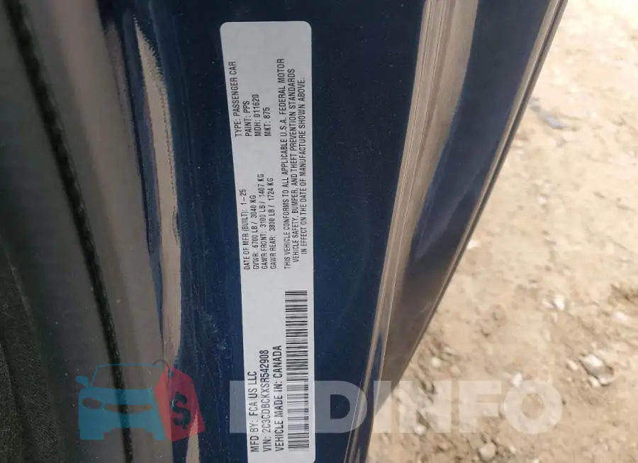 2C3CDBCKXSR542908 Photo# 12