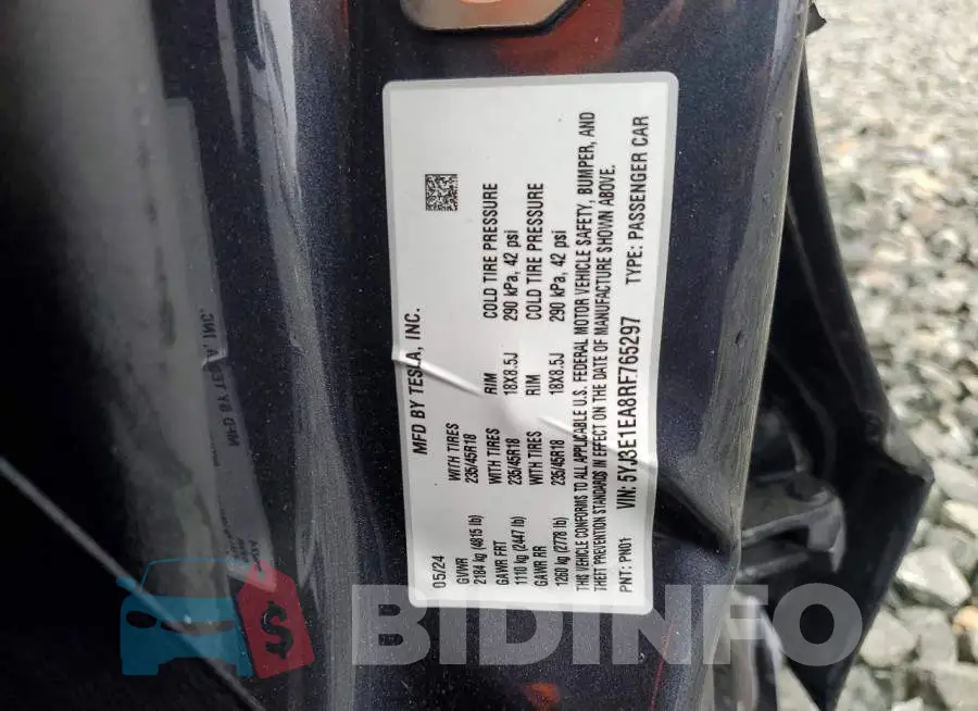 5YJ3E1EA8RF765297 Photo# 12