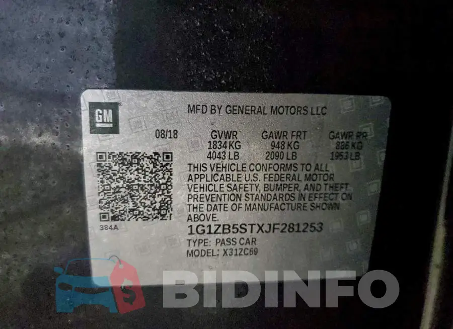 1G1ZB5STXJF281253 Photo# 12