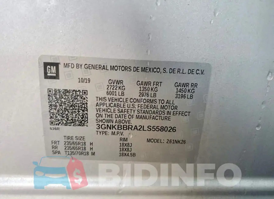 3GNKBBRA2LS558026 Photo# 13