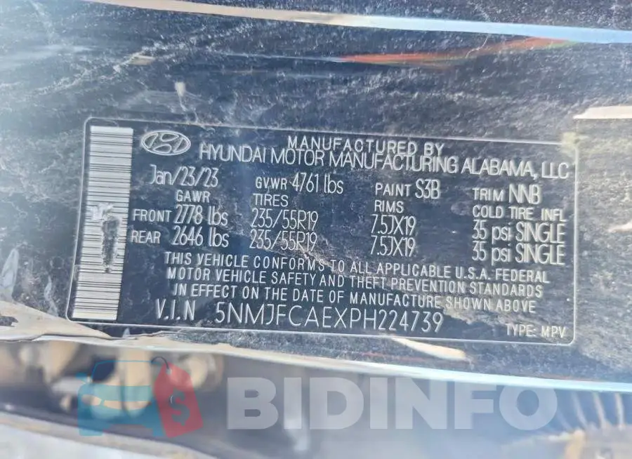 5NMJFCAEXPH224739 Photo# 14