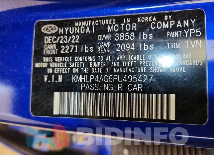 KMHLP4AG6PU495427 Photo# 13