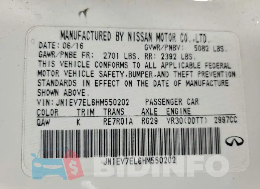JN1EV7EL6HM550202 Photo# 12