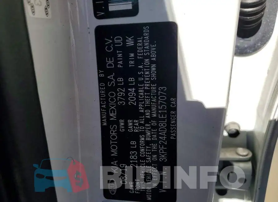 3KPF24AD8LE157073 Photo# 12
