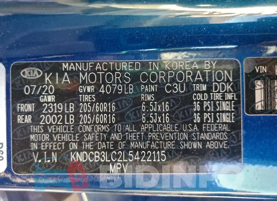 KNDCB3LC2L5422115 Photo# 13
