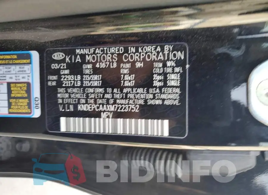 KNDEPCAAXM7223752 Photo# 13