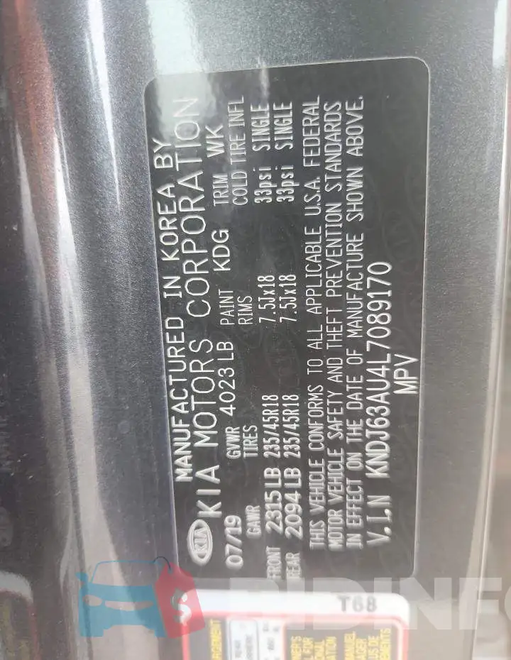 KNDJ63AU4L7089170 Photo# 12