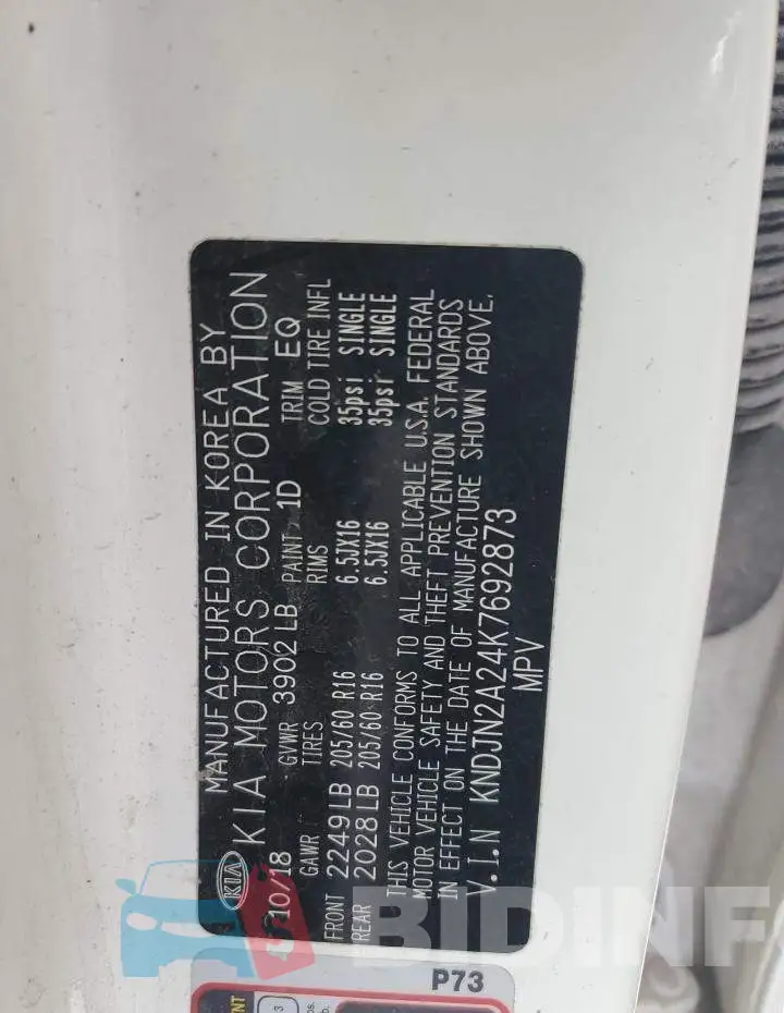 KNDJN2A24K7692873 Photo# 12