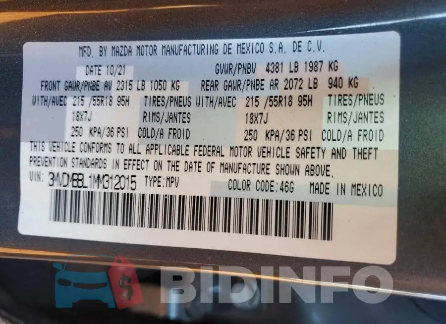 3MVDMBBL1MM312015 Photo# 13