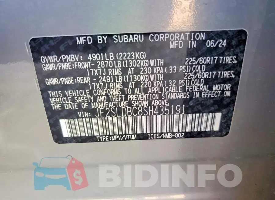 JF2SLDBC8SH435191 Photo# 14