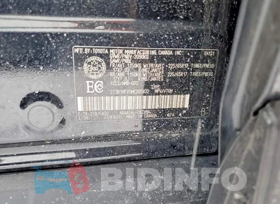 2T3B1RFV5MC205832 Photo# 13