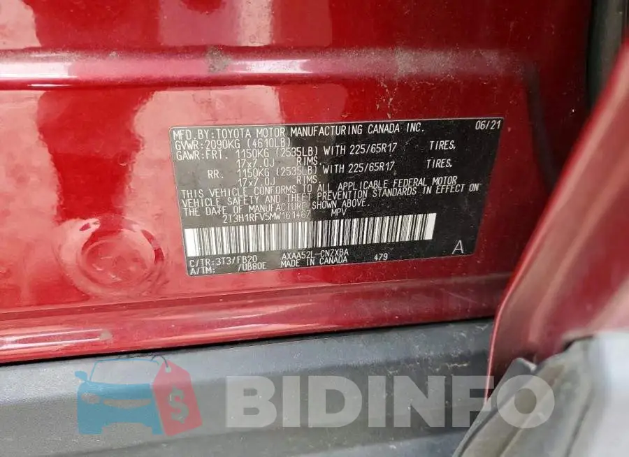 2T3H1RFV5MW161467 Photo# 13