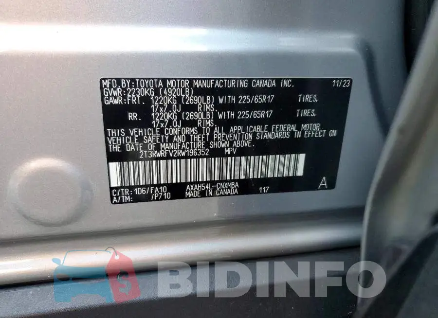 2T3RWRFV2RW196352 Photo# 13
