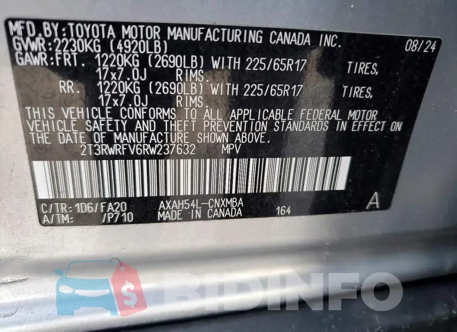 2T3RWRFV6RW237632 Photo# 13