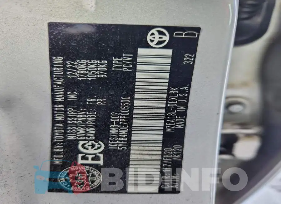 5YFB4MDE7PP005500 Photo# 12