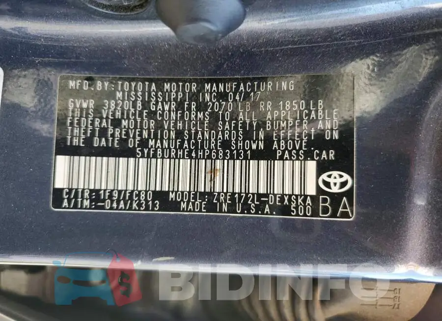 5YFBURHE4HP683131 Photo# 12