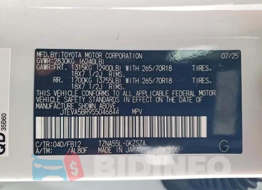 JTEVA5BR9S5046844 Photo# 13