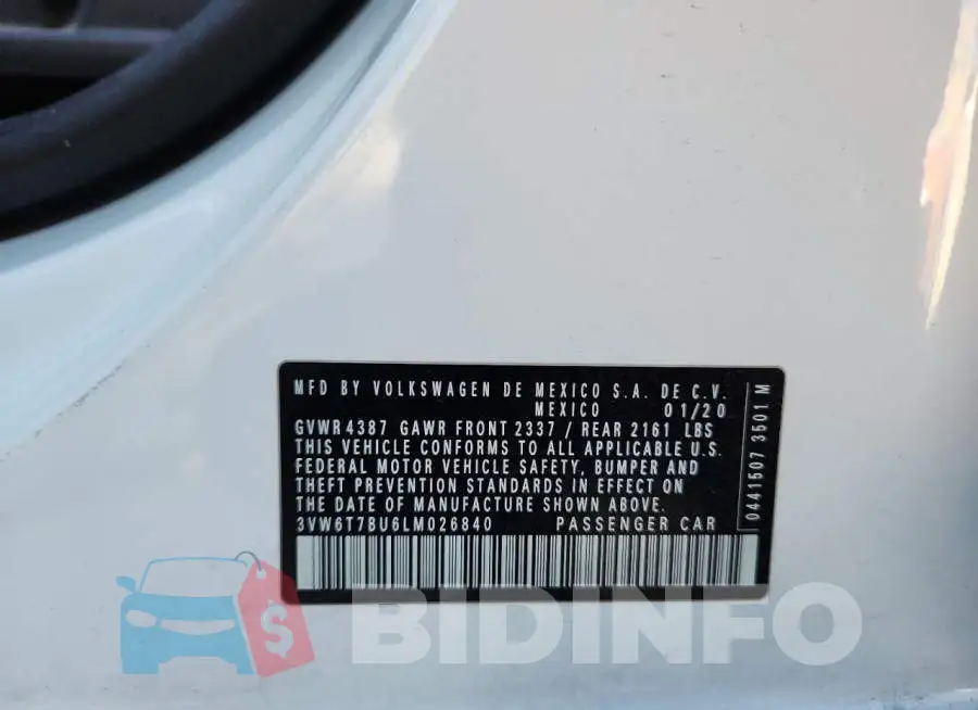 3VW6T7BU6LM026840 Photo# 12