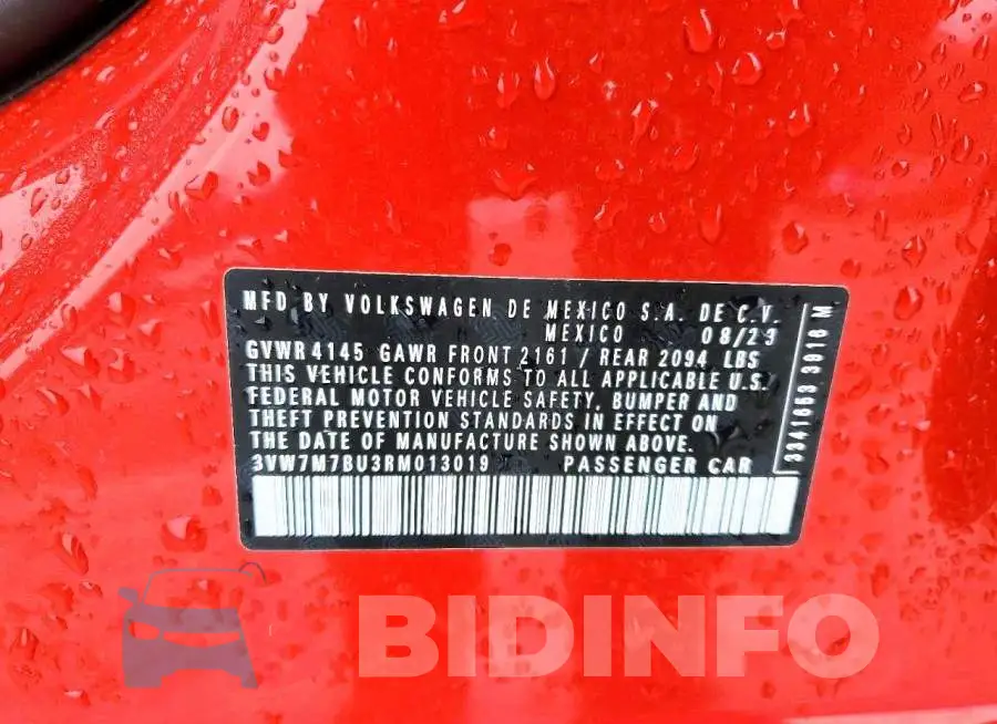 3VW7M7BU3RM013019 Photo# 12