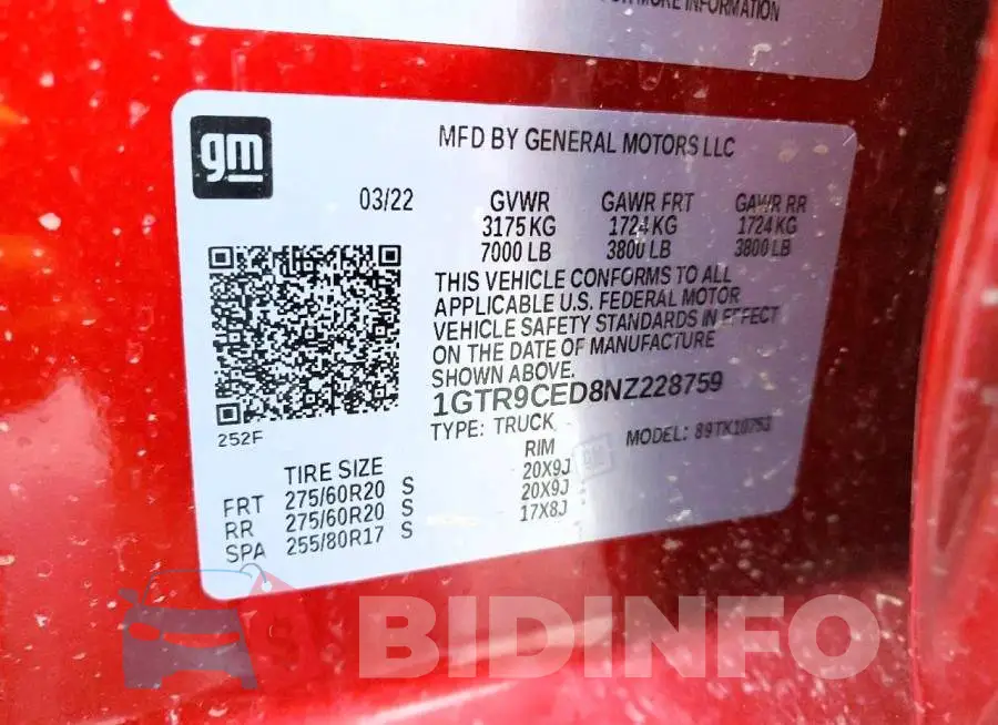 1GTR9CED8NZ228759 Photo# 12