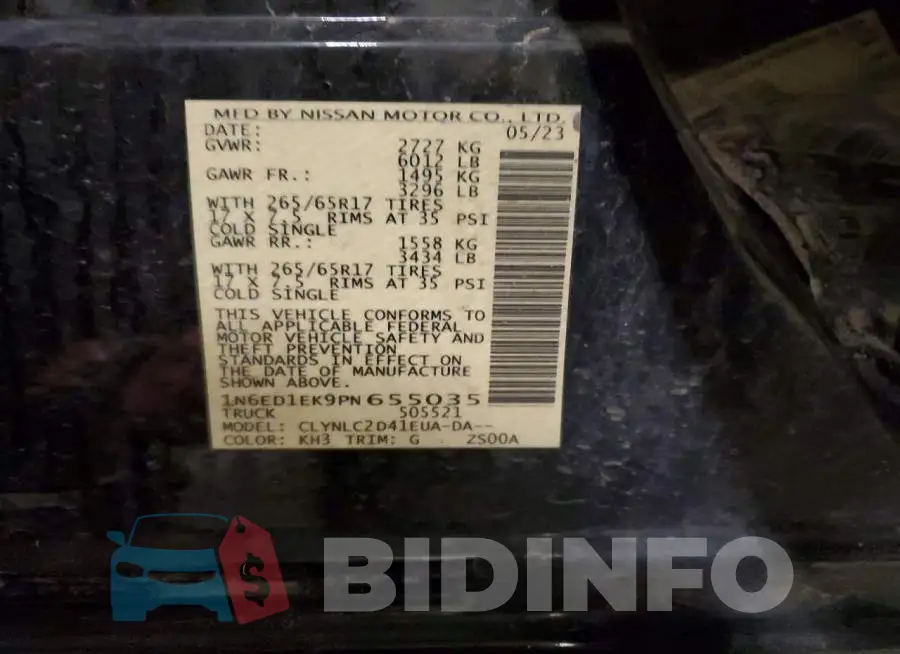 1N6ED1EK9PN655035 Photo# 12