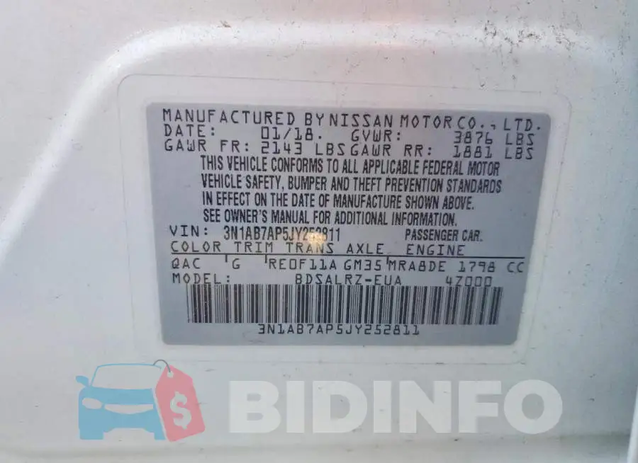3N1AB7AP5JY252811 Photo# 12