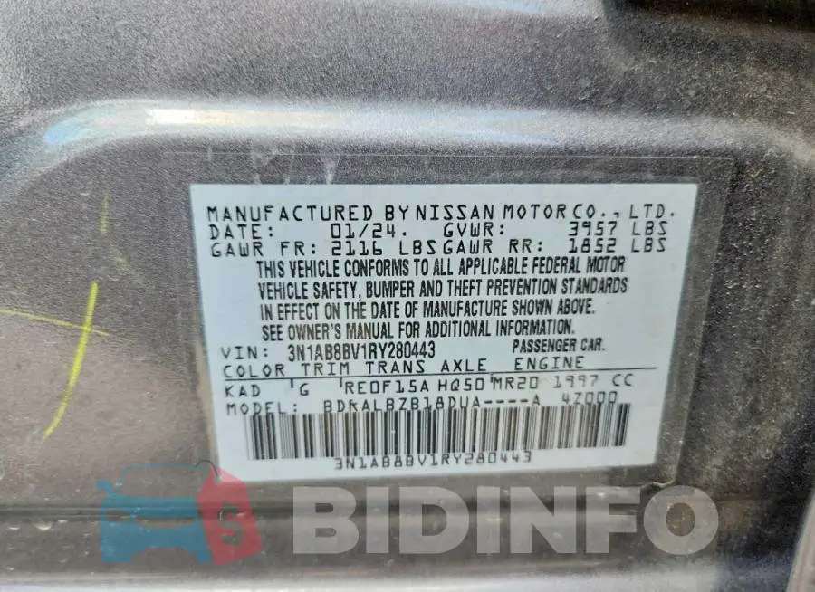 3N1AB8BV1RY280443 Photo# 12