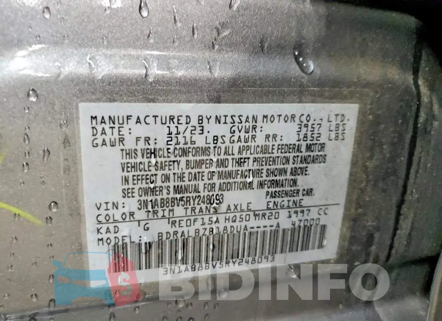 3N1AB8BV5RY248093 Photo# 12