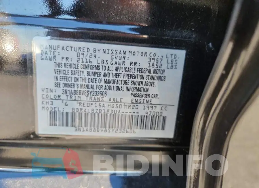 3N1AB8BV8SY232606 Photo# 13