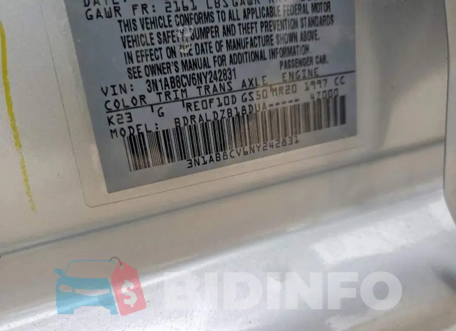 3N1AB8CV6NY242831 Photo# 13