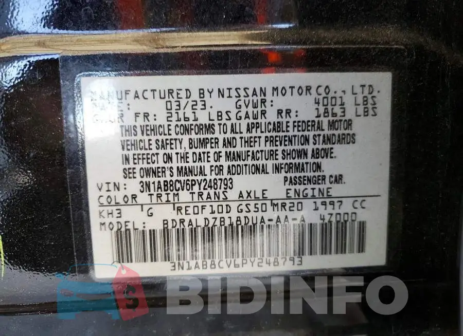 3N1AB8CV6PY248793 Photo# 12