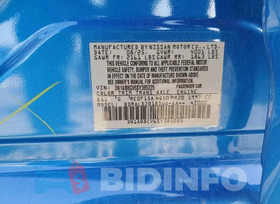 3N1AB8CV6SY385225 Photo# 13