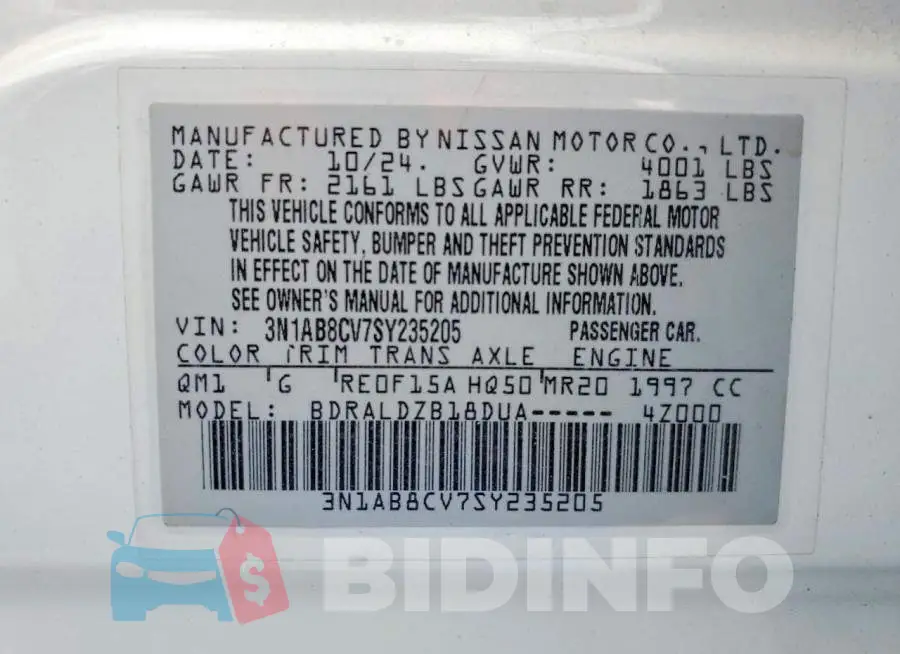 3N1AB8CV7SY235205 Photo# 13
