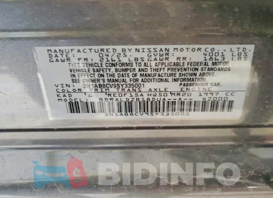 3N1AB8CV9SY335001 Photo# 12