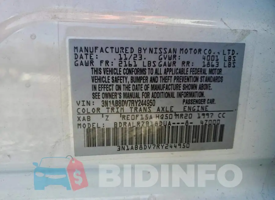 3N1AB8DV7RY244950 Photo# 12