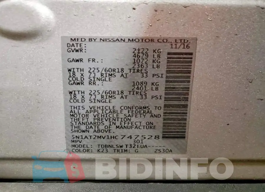 5N1AT2MV1HC747528 Photo# 13