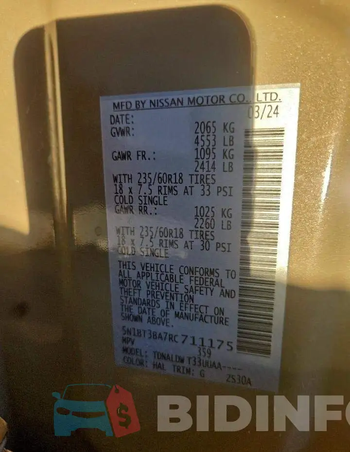 5N1BT3BA7RC711175 Photo# 13