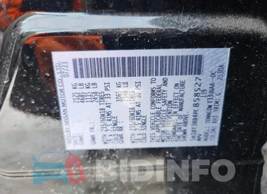 5N1BT3BB4PC858527 Photo# 13