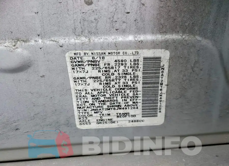 JN8AT2MT6JW491284 Photo# 12