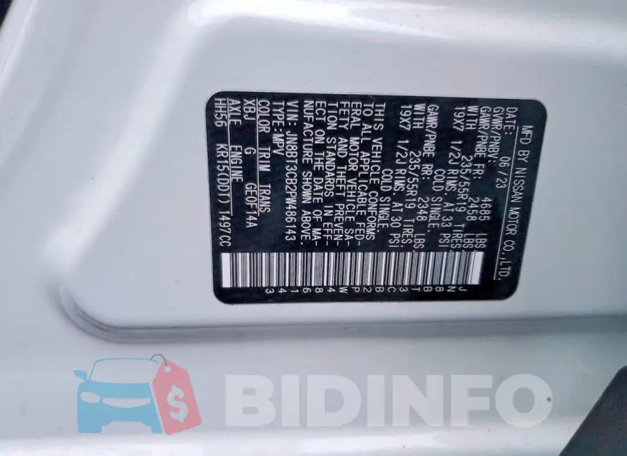 JN8BT3CB2PW486143 Photo# 14