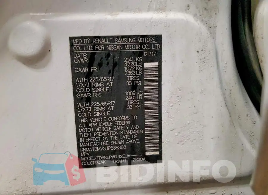 KNMAT2MV3JP538388 Photo# 13
