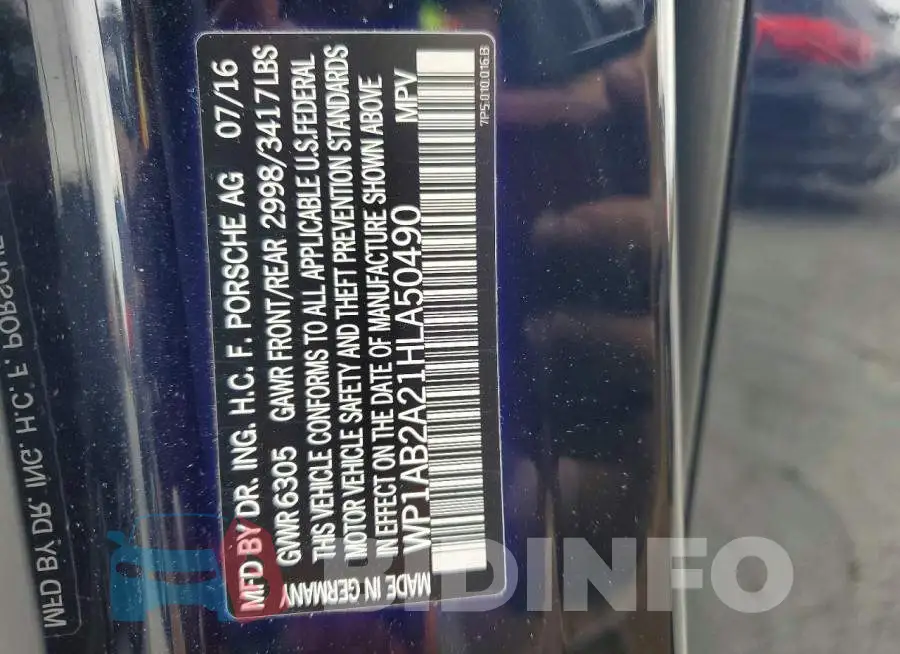 WP1AB2A21HLA50490 Photo# 13