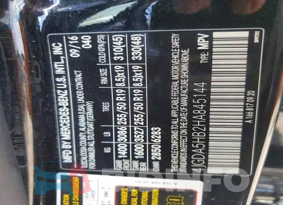 4JGDA5HB2HA845144 Photo# 12