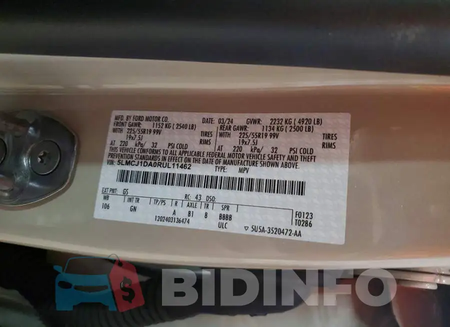 5LMCJ1DA0RUL11462 Photo# 13