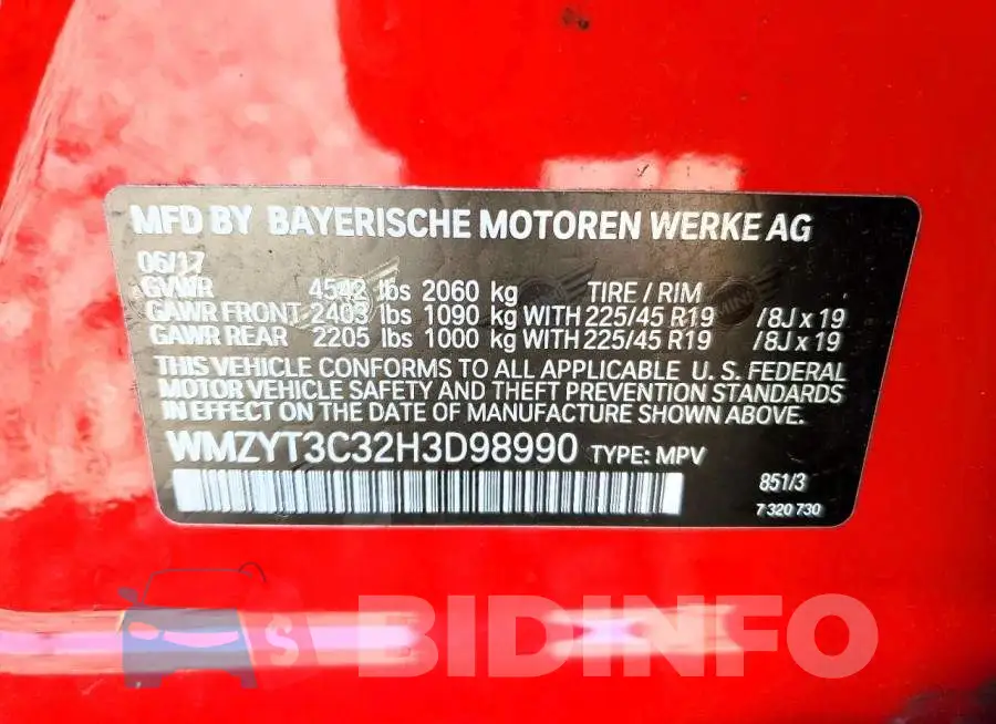 WMZYT3C32H3D98990 Photo# 12