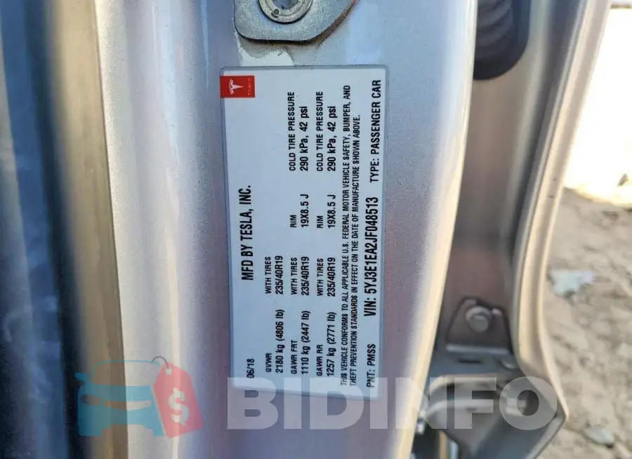 5YJ3E1EA2JF048513 Photo# 12