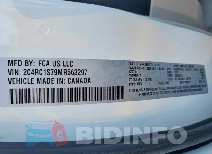 2C4RC1S79MR563297 Photo# 13