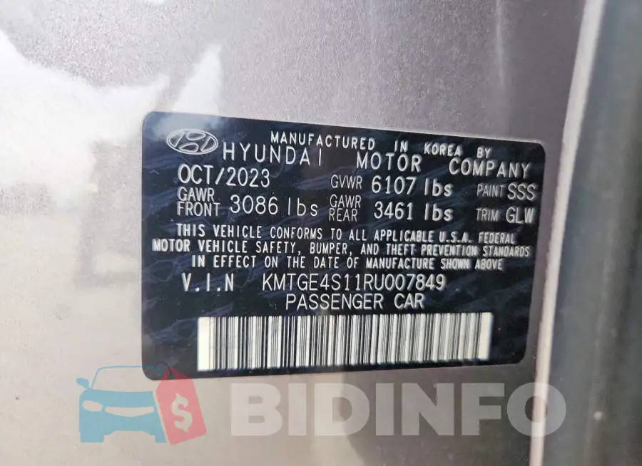 KMTGE4S11RU007849 Photo# 12